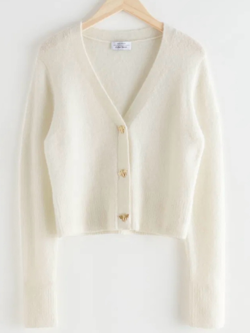 & Other Stories Bee Button Alpaca Wool Blend Knit Cardigan Coquette Women’s M - Picture 16 of 16